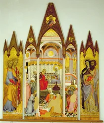 Tafel von der Tür des Reliquiars von Santa Maria della Scala, Szenen der Passion Christi darstellend